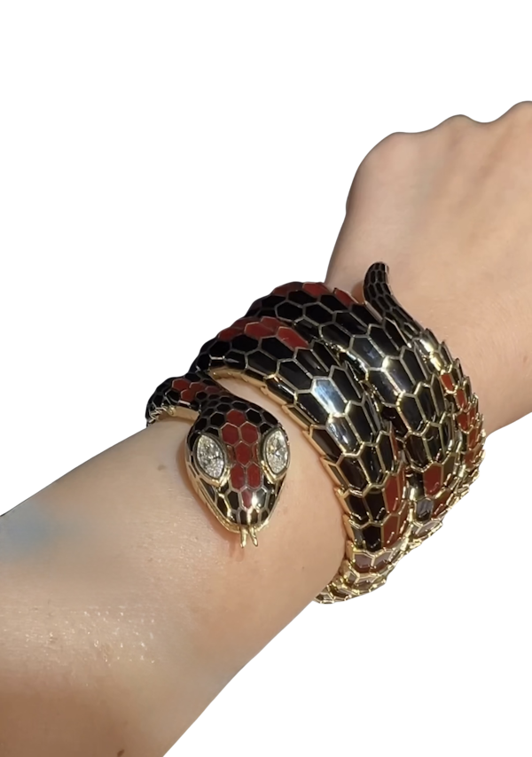 Bvlgari Serpenti enamel & diamond bracelet - image 1