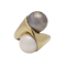 18kt gold Tahitian and South Sea pearl ring. - image 1