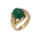 18kt. yellow gold dome 7.50 ct. cabochon emerald ring. - image 1