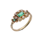 Victorian 18kt gold emerald cluster ring. - image 1