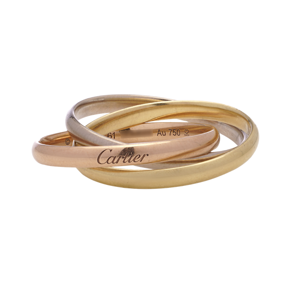 Cartier 18kt Tri-Coloured Gold Trinity Ring - image 1