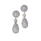 18kt yellow and white gold diamond drop earrings - image 1