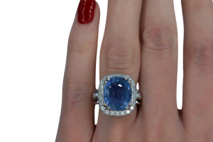 Sapphire & Diamond Ring (11,55ct)