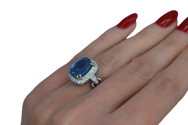 Sapphire & Diamond Ring (11,55ct) - image 1
