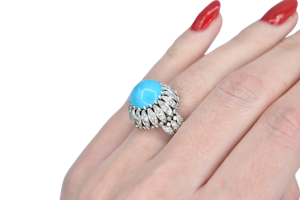 Turquoise & Diamond Ring