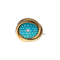 Turquoise Gold Diamond Brooch - image 2