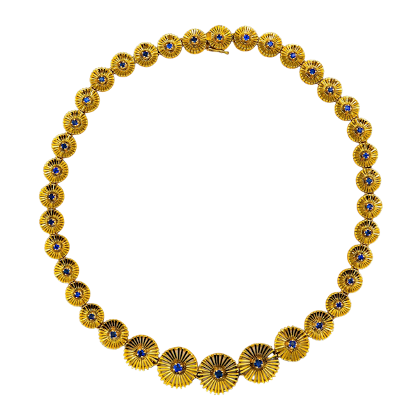 Vintage Cartier Gold and Sapphire Necklace, Circa 1960 - image 1