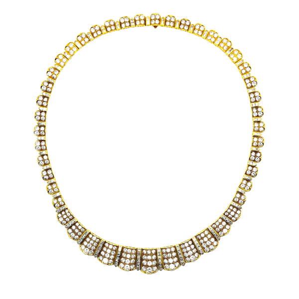 Italian Diamond and Gold Necklace, 24.00 Carats, Circa 1990 - image 1