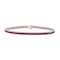 Modern Ruby and Platinum Line Bracelet, 8.90ct - image 1