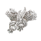 Vintage Diamond and Platinum Double Clip Brooch, Circa 1940 - image 1