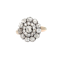 Antique Georgian Diamond and Silver Upon Gold Cluster Ring, Circa 1830 - image 1