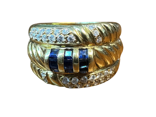 Vintage Sapphire & Diamond ring - Michael Marks fine antique jewellery - image 1