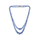 Natural Cabochon Sapphire double strand beaded necklace with platinum and diamond clasp. - image 1