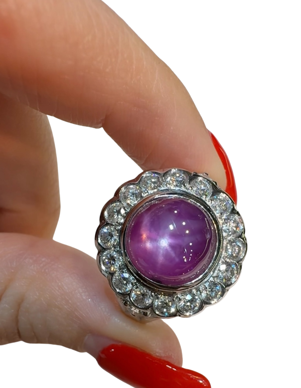 Exquisite Star Burma Ruby ring - image 1