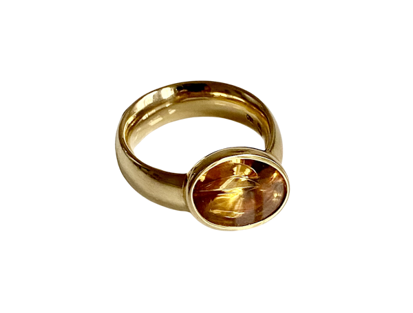 Georg Jensen 18k gold & Citrine ring - image 1