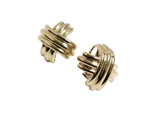 Tiffany 18k Gold X Earrings
