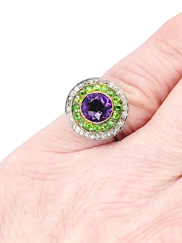 Edwardian Suffragette cluster ring SKU: 7898 DBGEMS - image 1