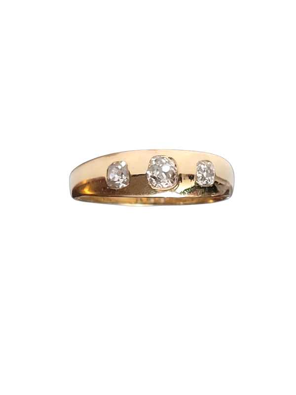 Old mine cut diamond gypsy set 18ct yellow gold ring SKU: 7903 DBGEMS - image 1