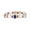 Victorian 9kt Rose Gold Sapphire and Diamond Bracelet - image 1