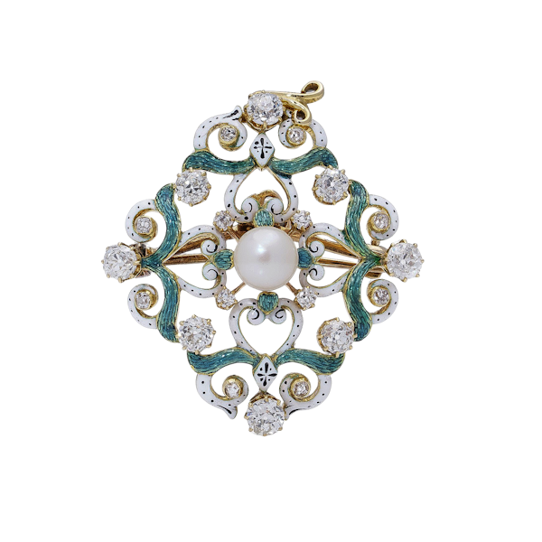 Victorian 18kt Gold Pendant and Brooch by Alfred Philips - image 1