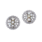 Antique Art Deco Platinum Ladies Clip-On Earrings with diamonds and pearls - image 1