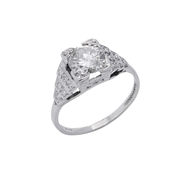 Platinum Diamond Ring - image 1