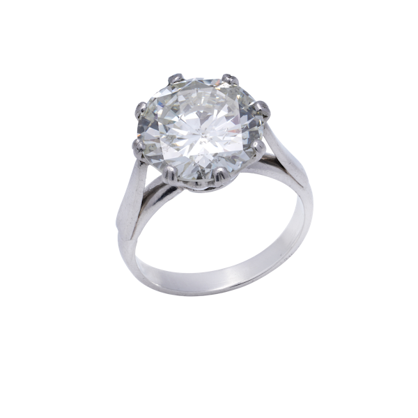 7.2 Carat Natural Diamond Platinum Ring - image 1