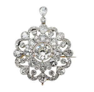 Victorian Diamond Pendant / Brooch - Charlotte Sayers