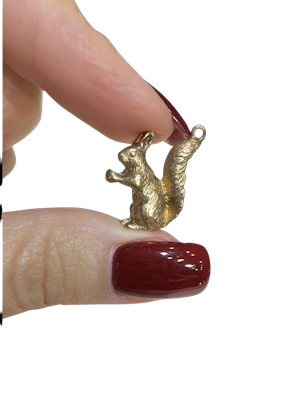 Vintage 9k gold Squirrel Bracelet charm