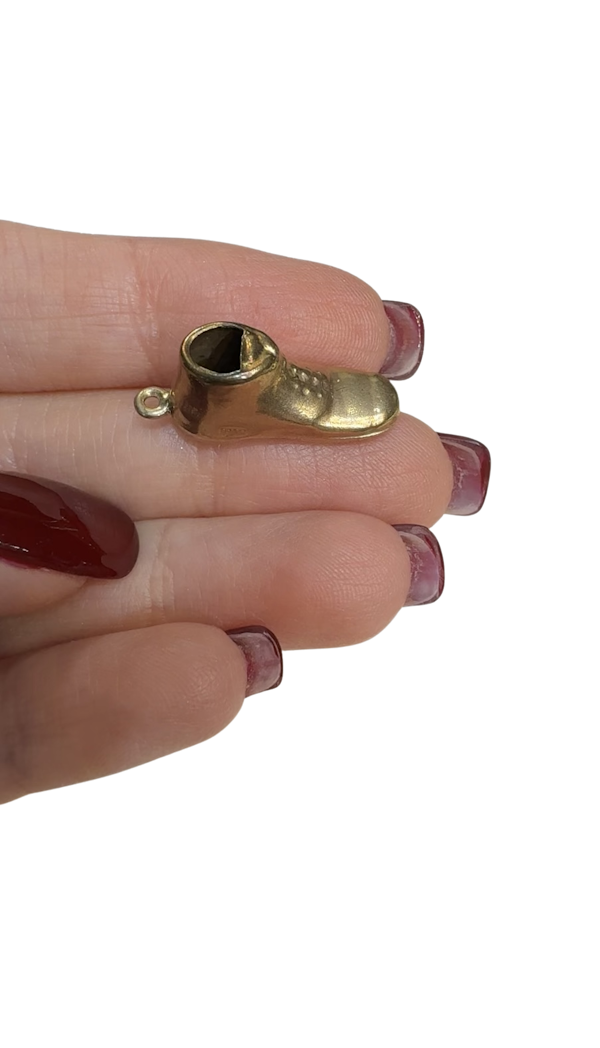 9k gold shoe bracelet charm - image 5