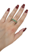 Princess cut Emerald & Diamond half eternity Ring - image 2