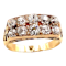 Antique two row diamond across the finger ring - image 4