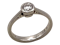 Retro diamond solitaire ring in platinum - image 1