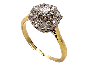 Antique diamond cluster ring