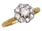 Antique diamond cluster ring in 18ct. gold and platinum - image 1