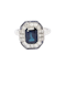 Art deco sapphire and diamond engagement ring SKU: 7923 DBGEMS - image 1