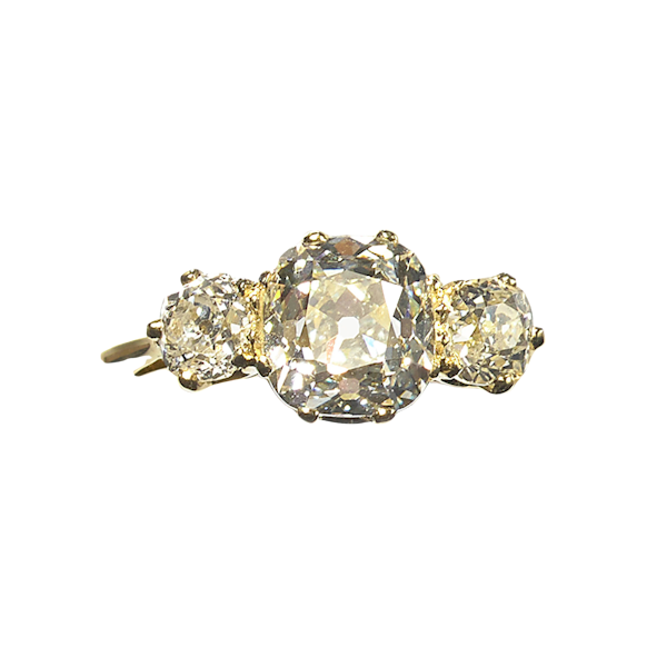 New Edwardian Style Three Stone Diamond and Gold Ring 2.00ct J SI1 - image 1