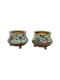 Russian silver gild and shaded enamel pair of salts, Moscow c.1910 - image 1