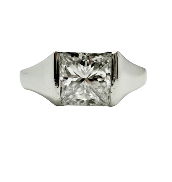 0.90ct Princess Cut Diamond Solitaire Engagement Ring - image 1