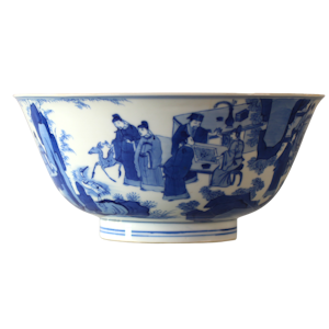 Chinese blue and white bowl, Kangxi (1662-1722),