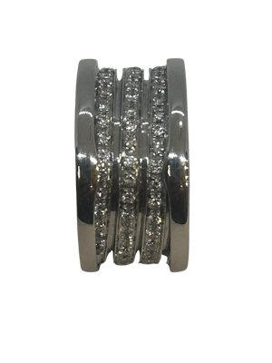 Bulgari 18ct white gold diamond ring at Deco&Vintage Ltd
