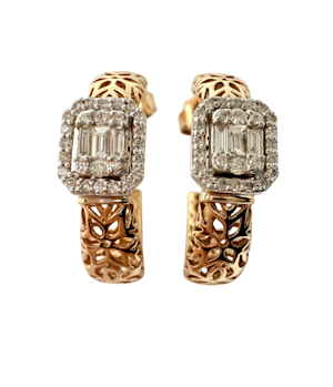 Diamond Hoop Earrings