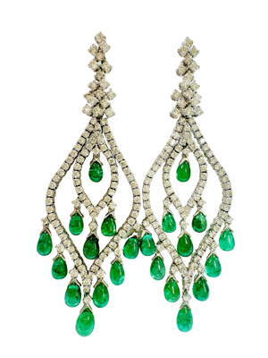 Emerald & Diamond Earrings