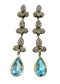 Silver, Gold, Topaz, Diamond Earrings - image 1