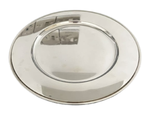 Georg Jensen Solid Silver Place Plate Design 600Y Pyramid Harald Nielsen Circa 1930s