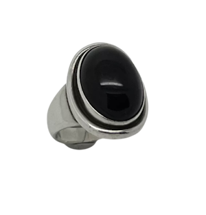 Georg Jensen Ring 46a Black Agate. Mark Constable Unit 301