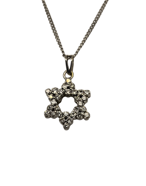 18ct Diamond star pendant 18ct white gold. Mark Constable Unit 301