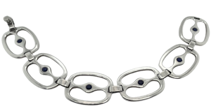 Georg Jensen Bracelet 296 Lapis Lazuli. Made in Denmark. Mark Constable unit 301