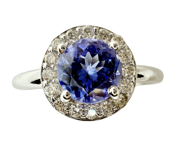 0.50ct Tanzanite & 0.23ct Diamond Ring - image 1