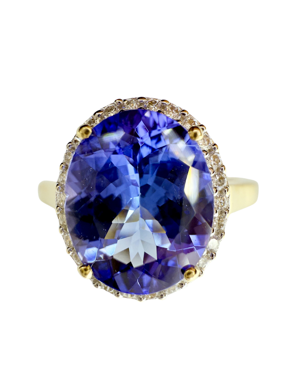3.50ct Tanzanite & Diamond Ring. - image 8